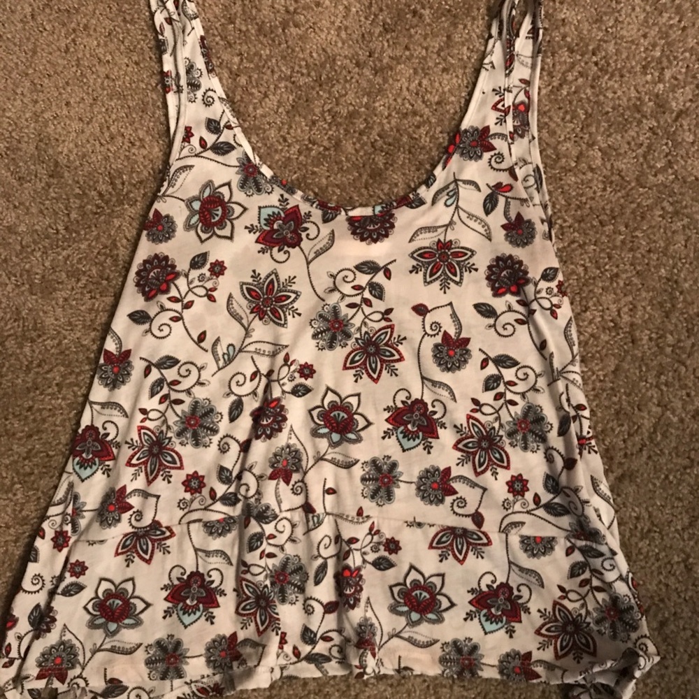 High Low Floral Tank